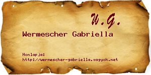 Wermescher Gabriella névjegykártya