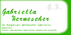 gabriella wermescher business card